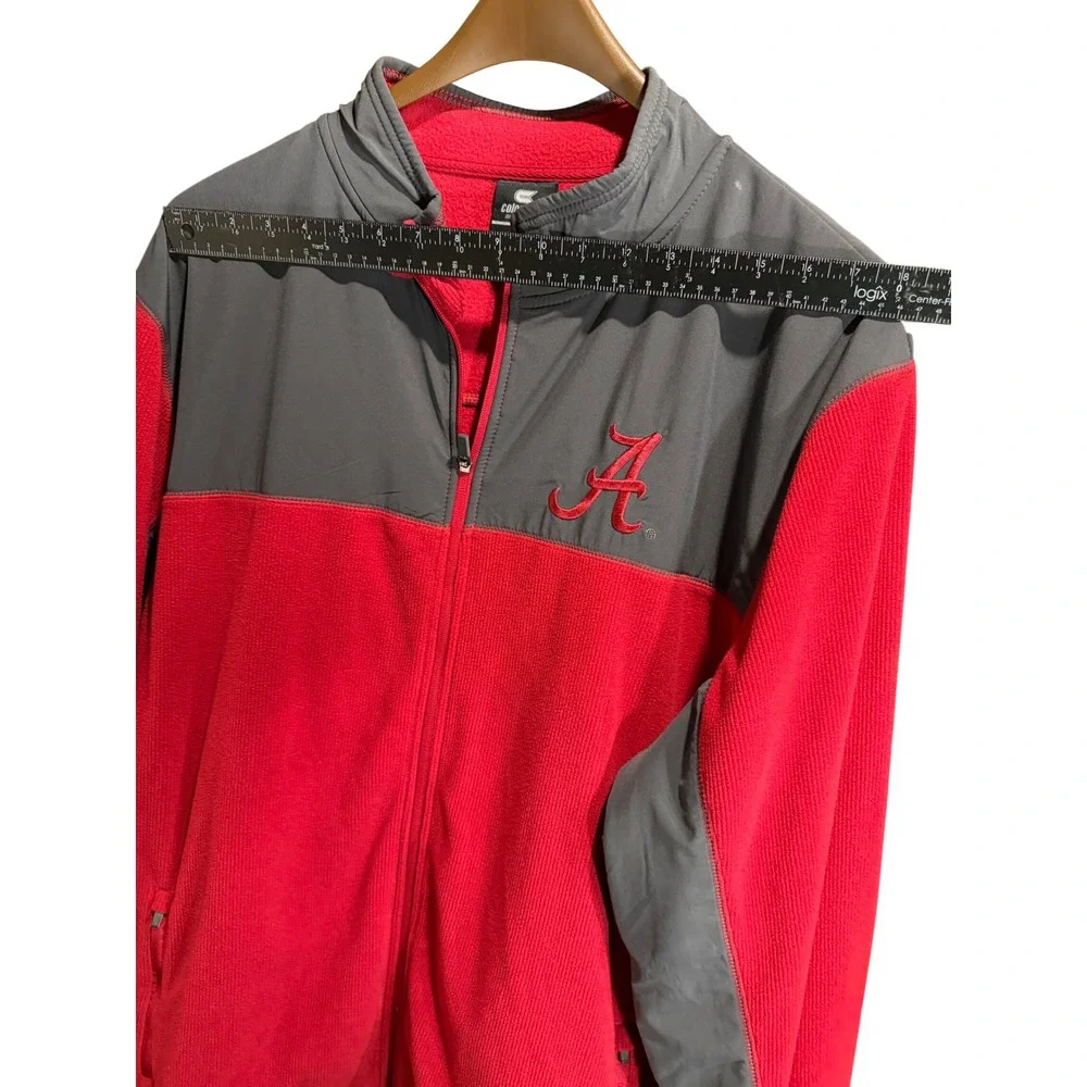 Colosseum Alabama Crimson‎ Tide Fleece Jacket Full Zip Red Gray XXL